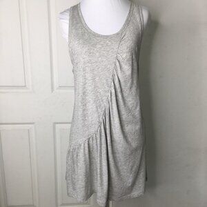 Demylee Womens Ruched Gathered Gray Tank Top T Shirt Size Medium Sleeveless